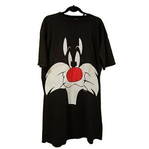 Vintage Sylvester Looney Tunes Shirt Black One Size - Collectible